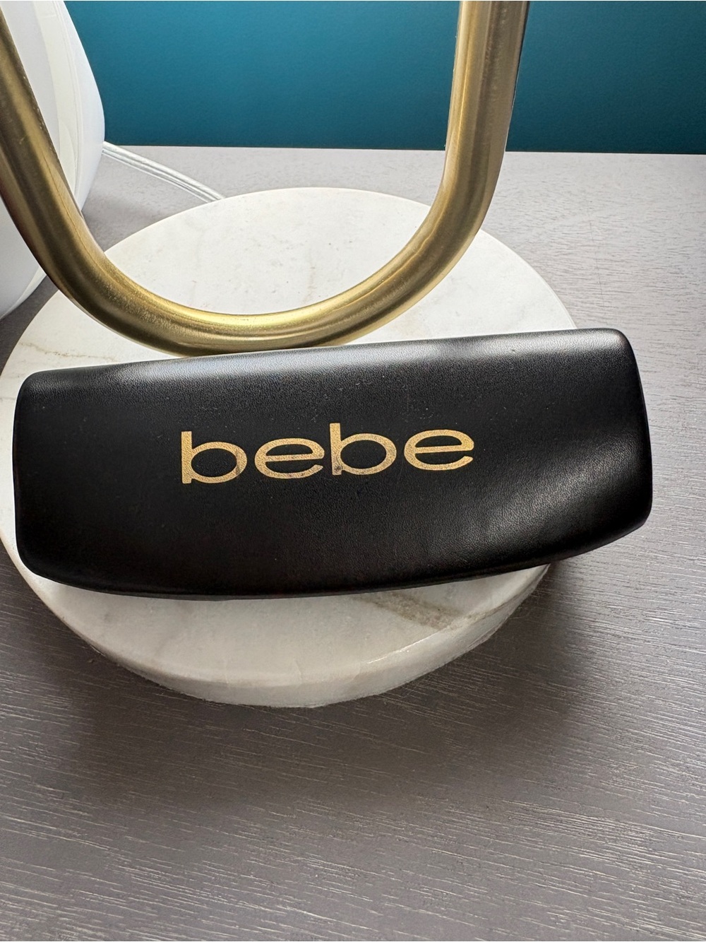 BEBE Authentic Black eyeglasses Case with Gold Logo Detail